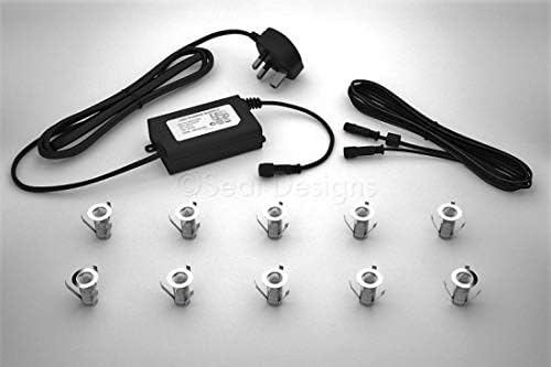 10 x 18mm LED Lights Deck/Decking/Kitchen Plinth Pink **Now with IP68 Waterproof Transformer [Energy Class A+++]