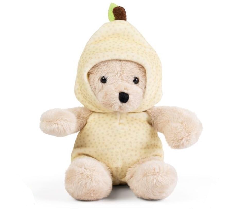 LITTLE Living Nature Play Fruit- Pear Stuffed Plush Toy, 13 centimeters (height)