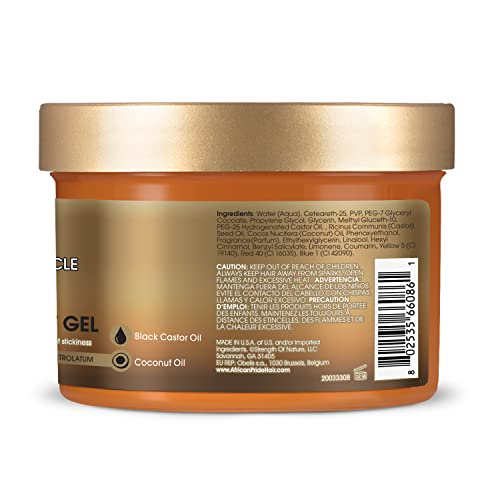 African Pride Black Castor Miracle Extra Hold Braid, Loc, Twist Gel (3 Pack) - Tames Frizz & Controls Edges, No Parabens Sulfates, Mineral Oil, Petrolatum, Contains Black Castor & Coconut Oil, 12 Oz #TOP1