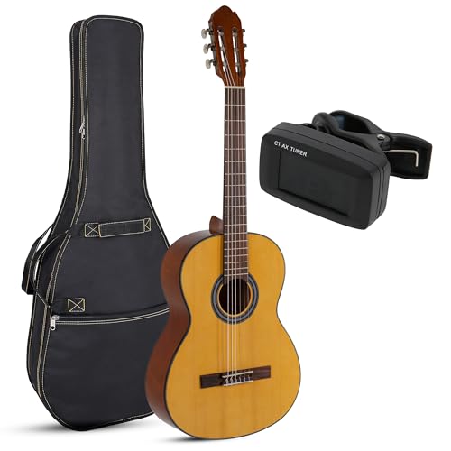 GEWA Guitare classique Student 4/4 avec housse et accordeur, pour l’école de musique, kit de démarrage - Les Beatles, Paul McCartney, John Lennon, RIngo Starr, George Harrison GEWA Guitare classique Student 4/4 avec housse et accordeur, pour l'école de musique, kit de démarrage