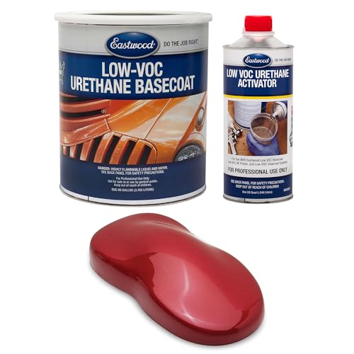 Eastwood 4:1 Molten Red Metallic 2K Basecoat and Activator Automotive Spray Paint Kit Makes 5 Sprayable Quarts