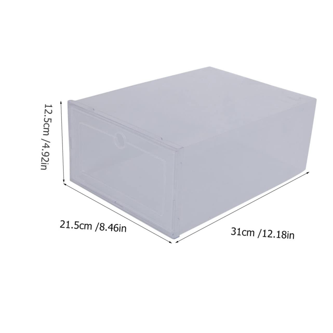 SOLUSTRE 6Pcs Transparent Clamshell Type Shoes Storage Box Plastic Organizer for Shoe Collection Capacity Design Easy to Clean Versatile Footwear Storage