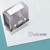 Late Work Self Inking Rubber Stamp Custom Colop Office Stationary P20 Mini Stamper