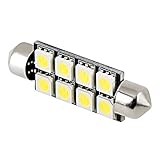 ● Envio desde Espana TMT LEDS(TM) Bombillas LED C5W Festoon 41mm 42mm 8 SMD 5050 Blanco Coches Motos (Paquete de 2)
