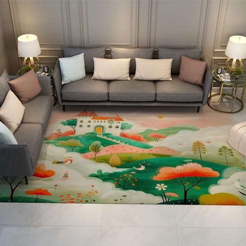Tapis paysage décor rustique style chinois 90x120cm - 2