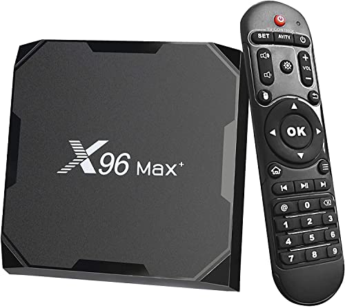 Android 9.0 TV Box 4GB RAM 32GB ROM, X96 Max+ Android Box Amlogic S905X3 Quad-Core 2.4G + 5.8G WiFi Bluetooth 4.0 4K 60fps HDR