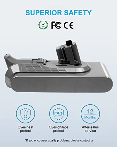 Image of DTK Replacement for Dyson 25.2V 6000mAh Button Click in Installation Style Battery V11 V15 SV15 SV16 SV22 970425-01, 970938-01 Vacuum Cleaner (Not Fit for Fixing Styles with Screws)
