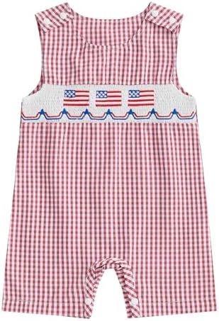 Usa Overalls Baby Boy 4th Of July Romper Overalls Stripe Print