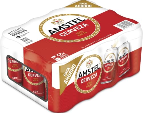 Amstel Cerveza - Pack de 12 Latas x 330 ml (Total: 3.96 L)
