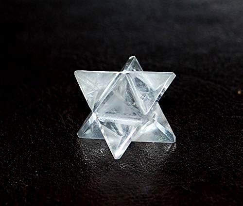 Reiki Healing Energy Charged Clear Quartz Crystal Merkaba Star (1.5 cm) Beautifully Gift Wrapped