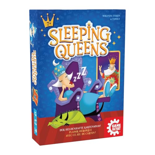 Game Factory 646168 Sleeping Queens, Familienspiel, Kartenspiel, ab 7 Jahren