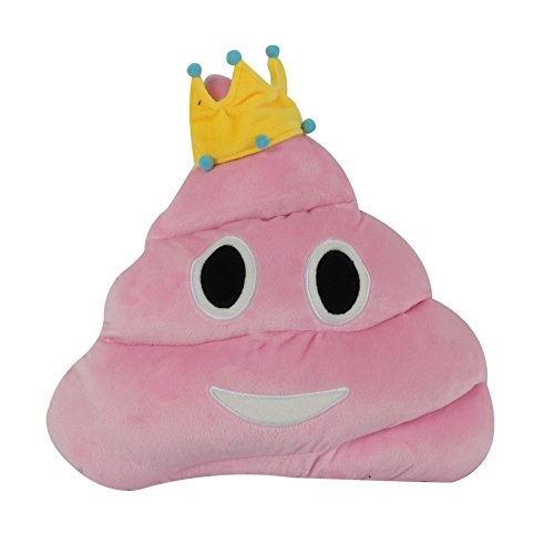 Longra® ‒ Cojín de emoticono divertido, corazón, ojos, caca, muñeca, etc., Pink C, 20 cm