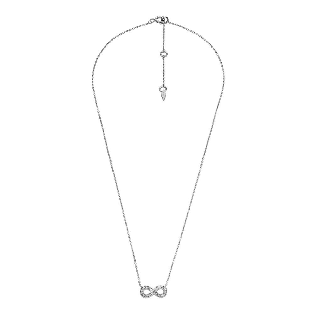 Fossil Damenkette Infinity Anhänger Sterlingsilber, JFS00632040