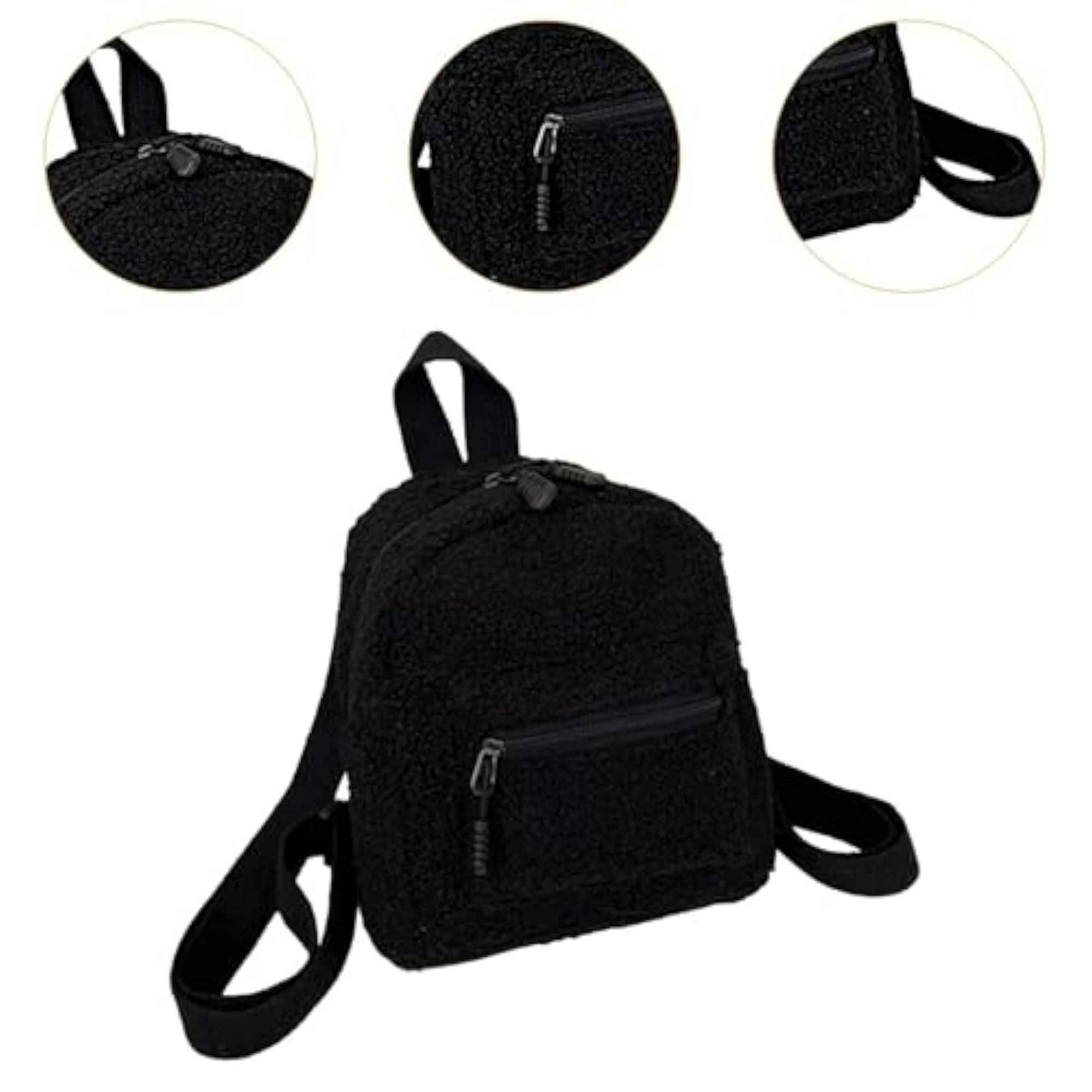 Plush Backpack Adjustable Strap Shoulder Bag