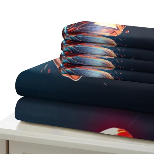 Parure de couette papillon 3D en microfibre pour chambre ado