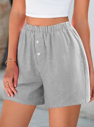 Image of PRETTYGARDEN Womens Summer Gingham Boxer Shorts