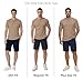 JMIERR Mens Muscle Slim Fit Button Henley Shirts Summer Crewneck Short Sleeve Longline Fitted T-Shirt Gym Workout Athletic Tees Shirt for Men, L, Khaki2