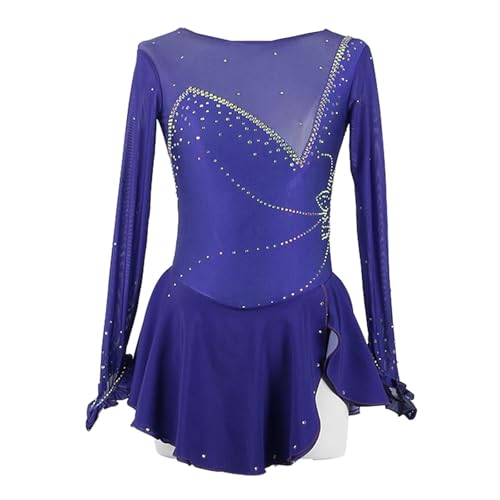 Crianças Meninas Mangas Compridas Vestido De Patinação Artística No Gelo, Adultos Competição Em Torn