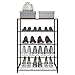 eSituro SSHR0049 Porte-Chaussures meuble de rangement à 5 niveaux Etagère à Chaussures métallique, Hêtre foncé