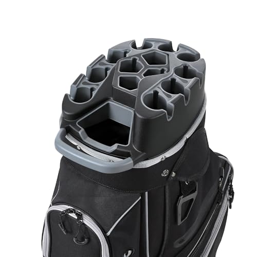 VEVOR Golf Cart Bag, 14 Way Top Divider Organizer, Golf Club Bag with Full-Length Divider, Storage Pockets, Shoulder Strap, Rain Hood, Smooth Zippers, High-Strength 900D Polyester for Men & Women