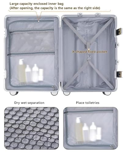 Large Suitcases with Wheels Carry on Luggage Hard Shell Suitcases with USB Charger Cup Holder TSA Password Lock,Pink,22in4