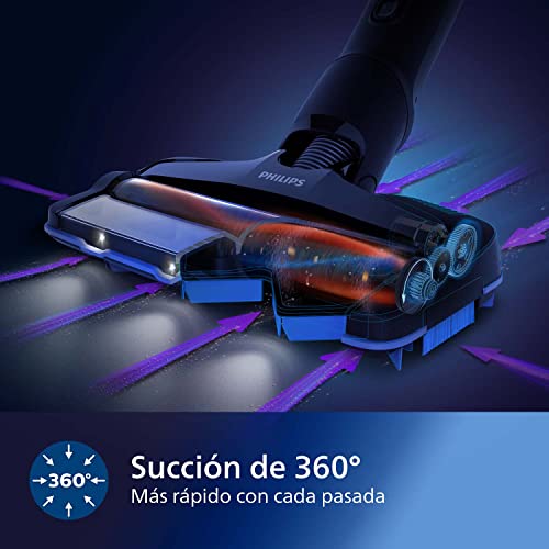 Philips-Xc704201-Serie-7000-Escoba-Aspiradora-Vertical-de-Mano-Sin-Cable-65-Min-Autonomia-Succion-360-o-Luz-Led-252-V-Color-Rojo