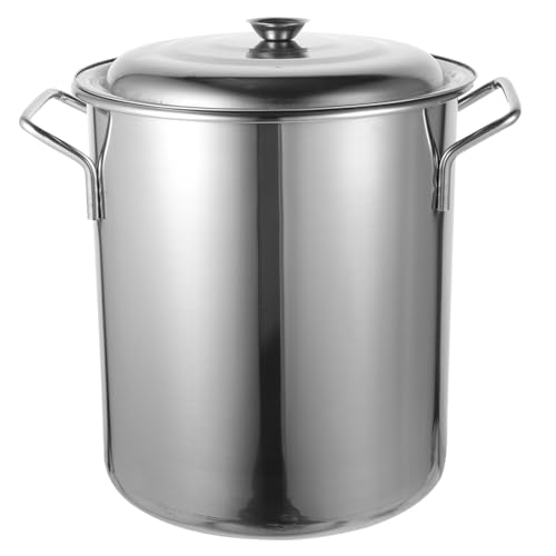 ARTSEWPLY Olla de Acero Inoxidable Gran Capacidad con Tapa Sólida y Asas Ergonómicas Olla Multiusos para Sopa Arroz y Cocción Cocinas Domésticas y Profesionales ARTSEWPLY Olla de Acero Inoxidable Gran Capacidad con Tapa Sólida y Asas Ergonómicas Olla Multiusos para Sopa Arroz y Cocción Cocinas Domésticas y Profesionales