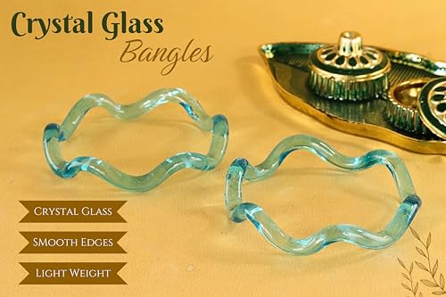 Image of NMII Stylish Glass Kada Set With Simple Cutting Pattern Glossy Finished For Women & Girls | Kada For Gift, Wedding & Everyone