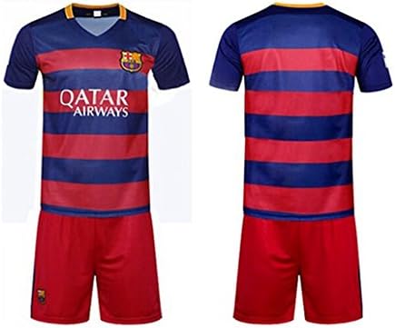 TTP Sport Fc Barcelona Home Soccer Jersey Football Shirts One Set 2015-2016 (Small, (1#cc018) home (short)adult 1018 Custom-made Number)