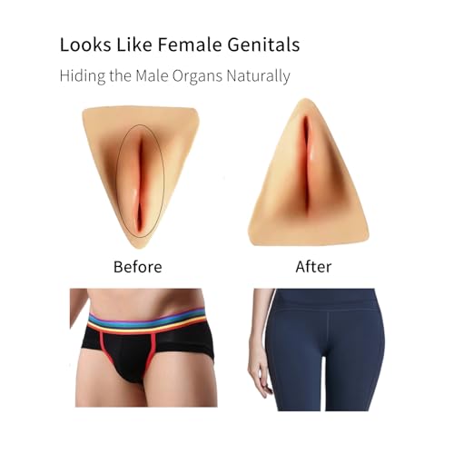 Liifun Men Silicone Hiding Gaff Panties Pads, Silicone Pads Hidden Crossdressing Underwear for Crossdressers Transgender2