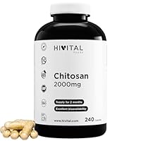 Marine Chitosan 2000 mg. 240 Kapseln für 2-monatige Behandlung. Natürliches Chitosan aus Chitin von Krustentieren. Natürlicher Ballaststoff. Hergestellt von HIVITAL