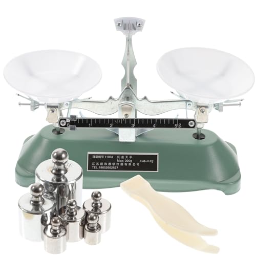 KICHOUSE 1 Set Pallet Balance Scale Double Pan Balance Scale Triple Beam Balance Laboratory Tools Laboratory Mechanical Tray Experiment Balance Scale Triple Beam Scale for Laboratory Rubber