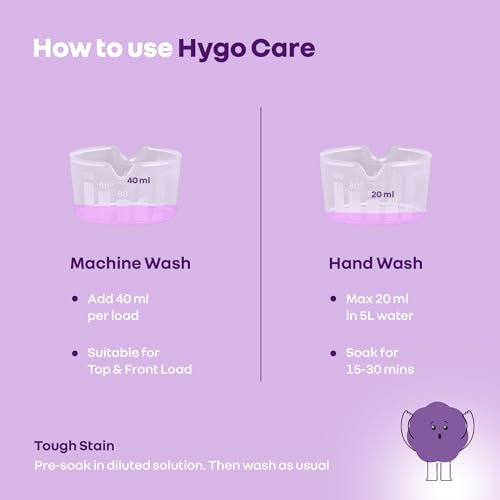 Image of R for Rabbit Hygocare 1000 ml Baby Laundry Liquid Detergent for Clothes Powered by Bio Enzyme Handwash & Machine Wash, Effective Stain Removal, Residue-Free Biodegradable