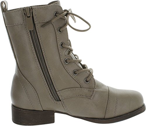 Rosalie32k Lace-Up Kids Military Combat Boot Zipper Children's Shoes2