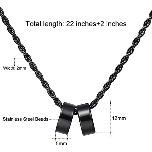 Memediy 3030351-2-2 Personalized Necklace Custom Engraving Initial Name Date For Men Women Boyfriend Girlfriend Stainless Steel Adjustable Chain Anniversary Relationship Jewelry Gift thumb #1