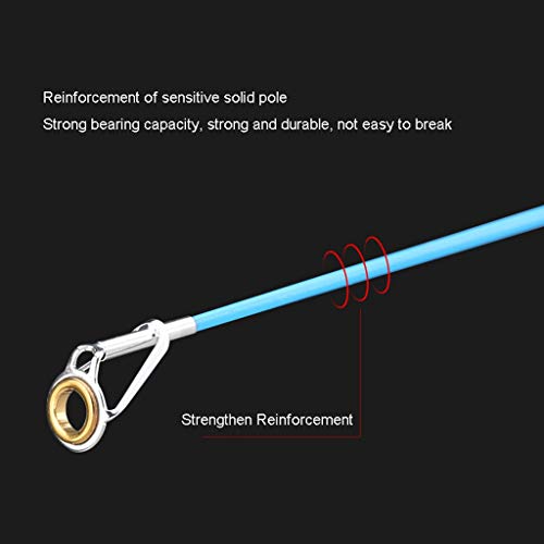 YAZHUANG8 Angelrute für Kinder Blau Teleskop tragbar Angelrute Kit Carbon-Faser-Fischerei-Pole und Reel Combo for Angler… – Bild 6