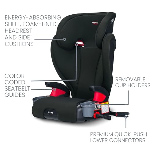 Britax Skyline - Asiento Elevador 2 Etapas, Color Oscuro