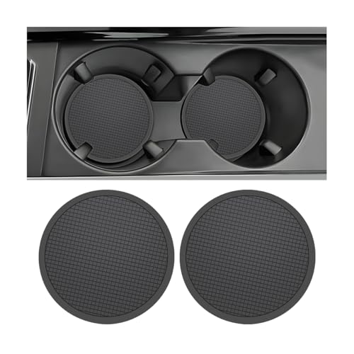 Adunsiaoto 2 Stück Schwarz Auto Untersetzer, Universell Silikon...