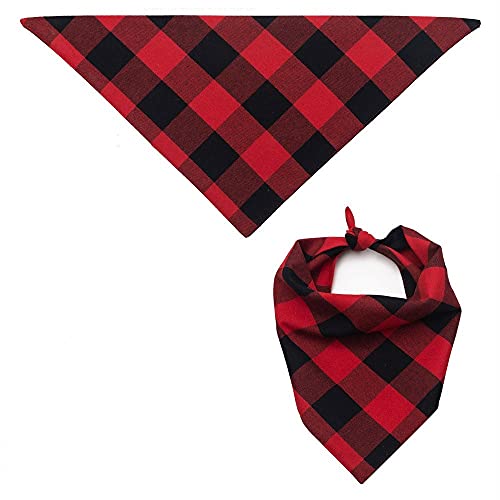 Bandanas para cães cachecol grande para animais de estimação bandana para cachorro algodão xadrez la