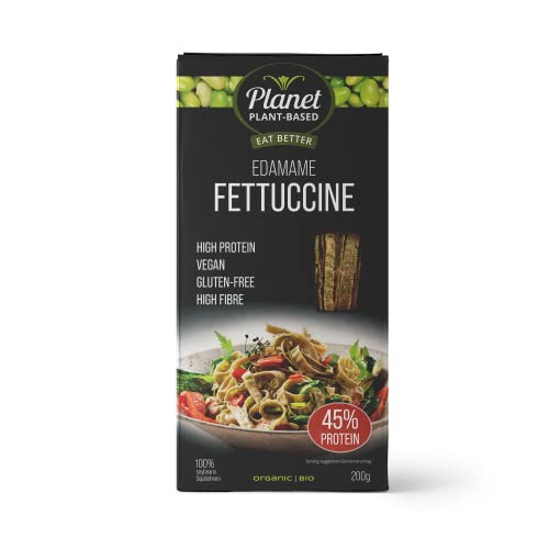 Planet Plant-Based Protein Nouilles Bio Edamame Fettuccine (200 g) / pâtes Edamame / 100% naturel / Végétalien / Sans gluten / Low Carb Cover