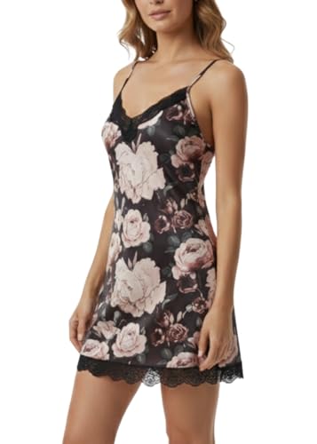 Image of Stylbase Babydoll Stylish Women Pajama Set Lingerie Night Suit Above Knee Soft Floral cami Shorts Pyjama Set with Lace Trim, Ideal for Nightwear or Lounging, Comfy (Upto L)