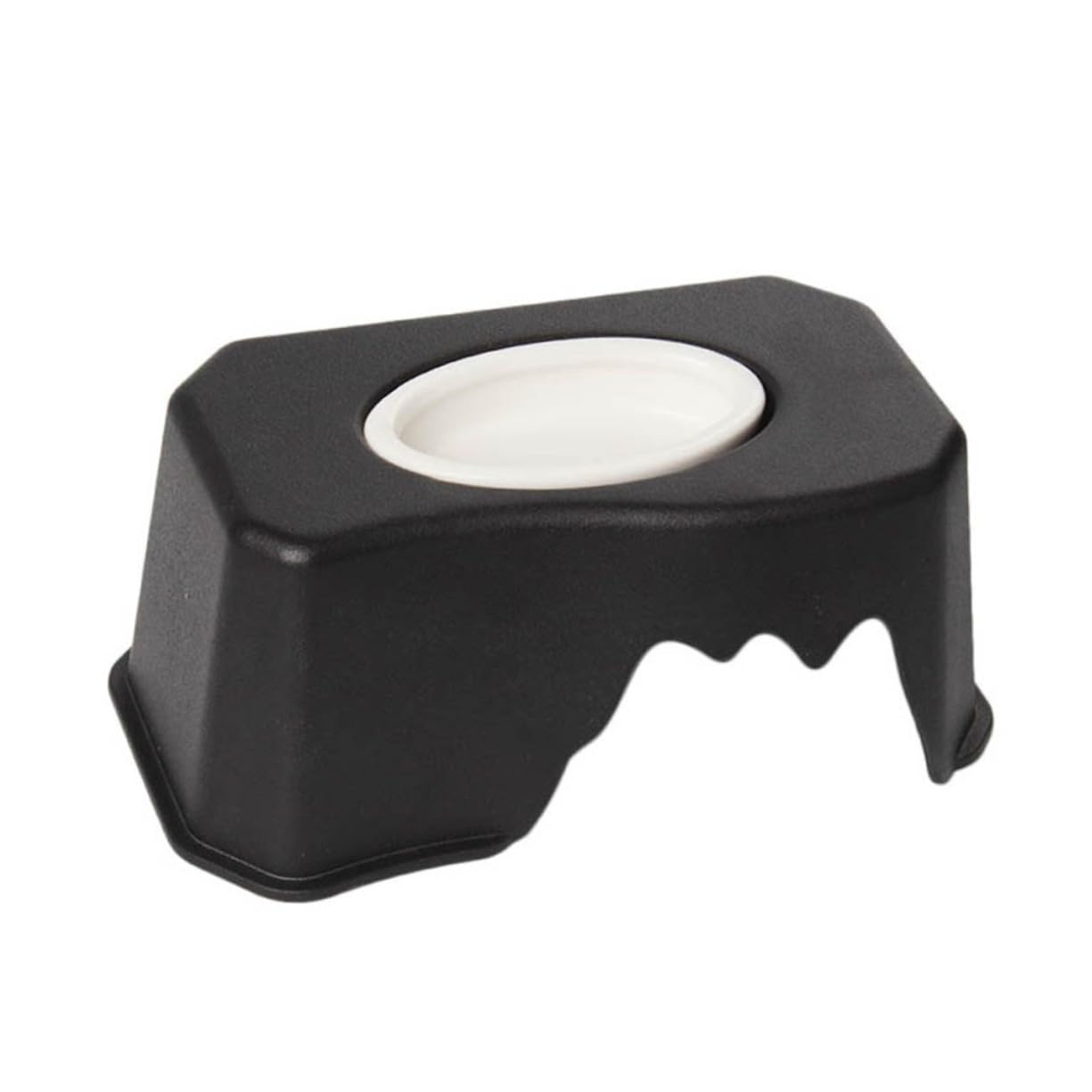 Toyvian Dual Use Reptile Feeding Bowl and Hide Box for Pet Supplies Durable Black Feeder with Hiding Cave Easy Snakes Lizards and Turtles