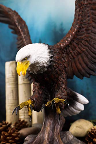 Estatua grande de águila calva en ataque 16 in miniatura 5