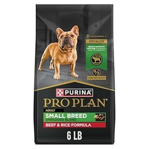 Purina Pro Plan Small Breed Dry Dog Food, Shredded Blend Beef and Rice Formula With Guaranteed Live Probiotics – 6 lb. Bag