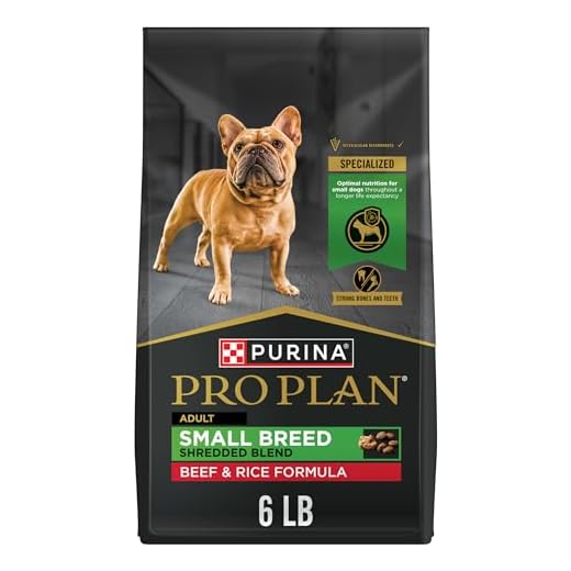 Purina Pro Plan Small Breed Dry Dog Food, Shredded Blend Beef and Rice Formula With Guaranteed Live Probiotics - 6 lb. Bag