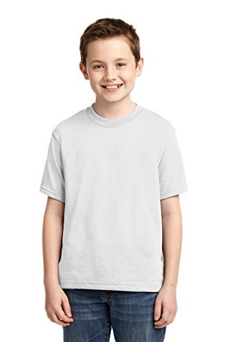 Jerzees boys Heavyweight Blend T-Shirt(29B)-WHITE-M2