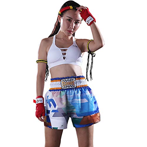 image for FLUORY Muay Thai Fight Shorts,MMA Shorts Clothing Training Cage Fighti