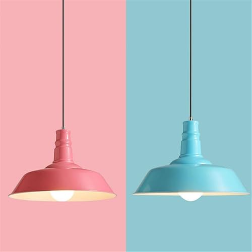 Miniatura 5 de Lámpara colgante industrial retro con tapa de olla, lámpara colgante de techo ajustable para cocina, isla de comedor, mesa, bar, arte colorido,