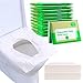 Disposable Toilet Seat Covers, YGDZ 110pcs Flushable Travel Toilet Seat Covers Protectors(11 Packs of 10), Portable Disposable Potty Training Toilet Seat Covers for Adults and Kids