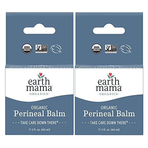 Earth Mama Organic Perineal Balm | Naturally Cooling Herbal Salve For Pregnancy And Postpartum Relief With Witch Hazel & Calendula, Feminine Care Essentials, Benzocaine & Butane Free, 2-Fl Oz (2-Pk) #TOP24